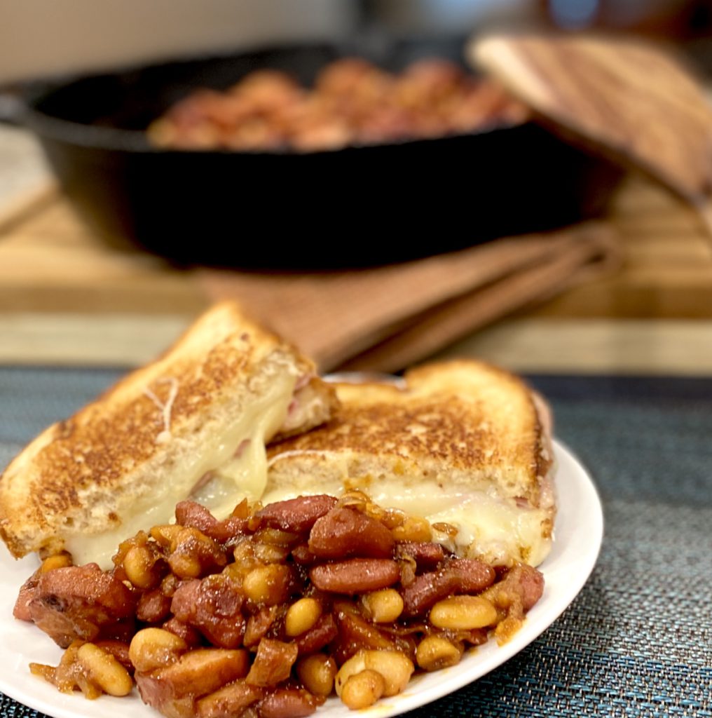 Kielbasa and Baked Beans from Scratch Life Transpires